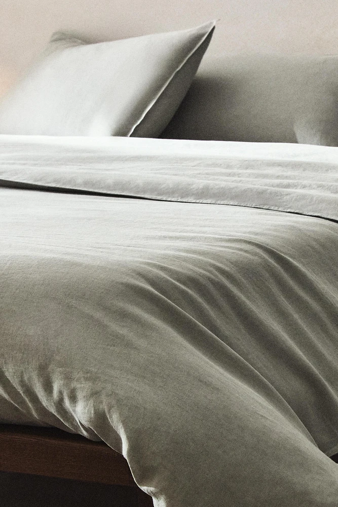 WASHED LINEN DUVET COVER (140 GXM²)