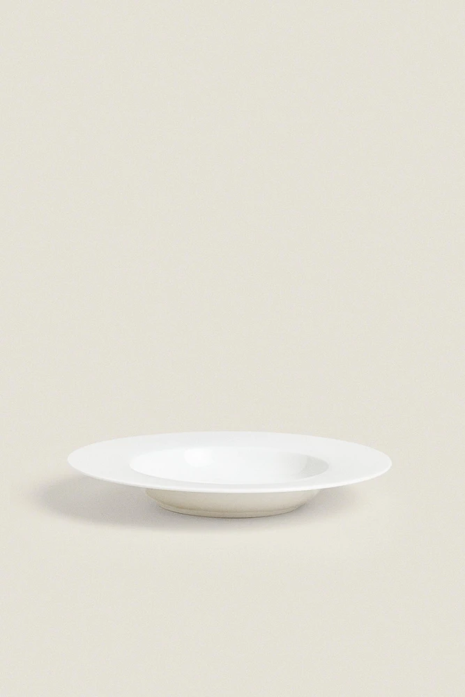ASSIETTE CREUSE PORCELAINE BONE CHINA