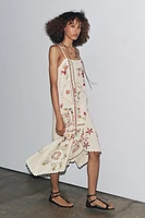 ZW COLLECTION FLORAL EMBROIDERED ASYMMETRIC DRESS