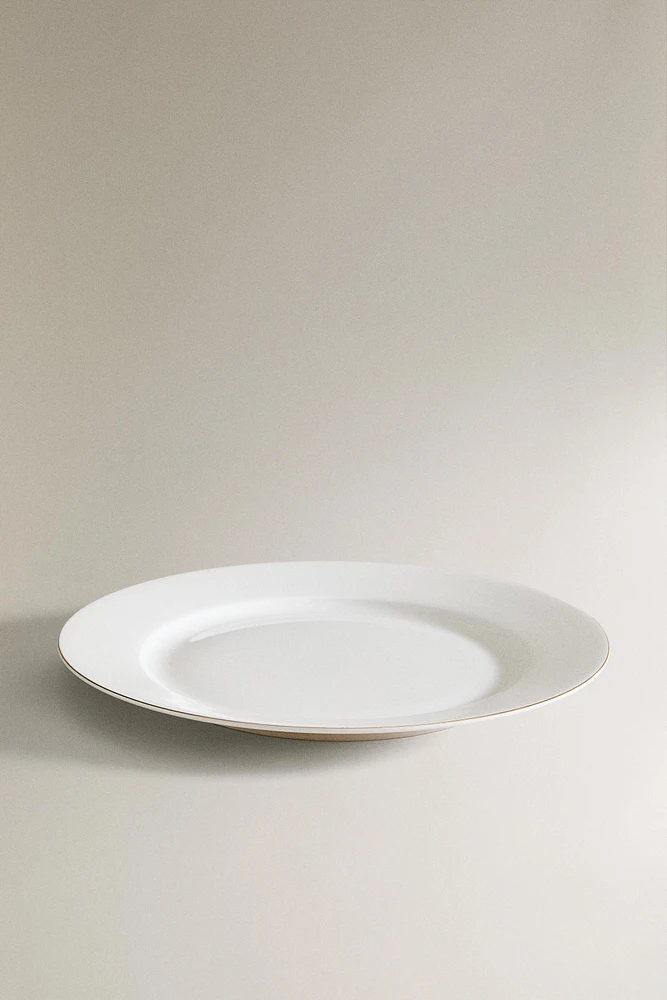 ASSIETTE PLATE PORCELAINE BONE CHINA BORD