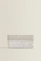 CORBEILLE CARRÉE AVEC TISSU INTÉRIEUR
