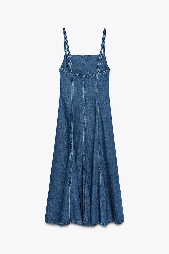 TRF DENIM MIDI DRESS