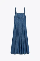 TRF DENIM MIDI DRESS