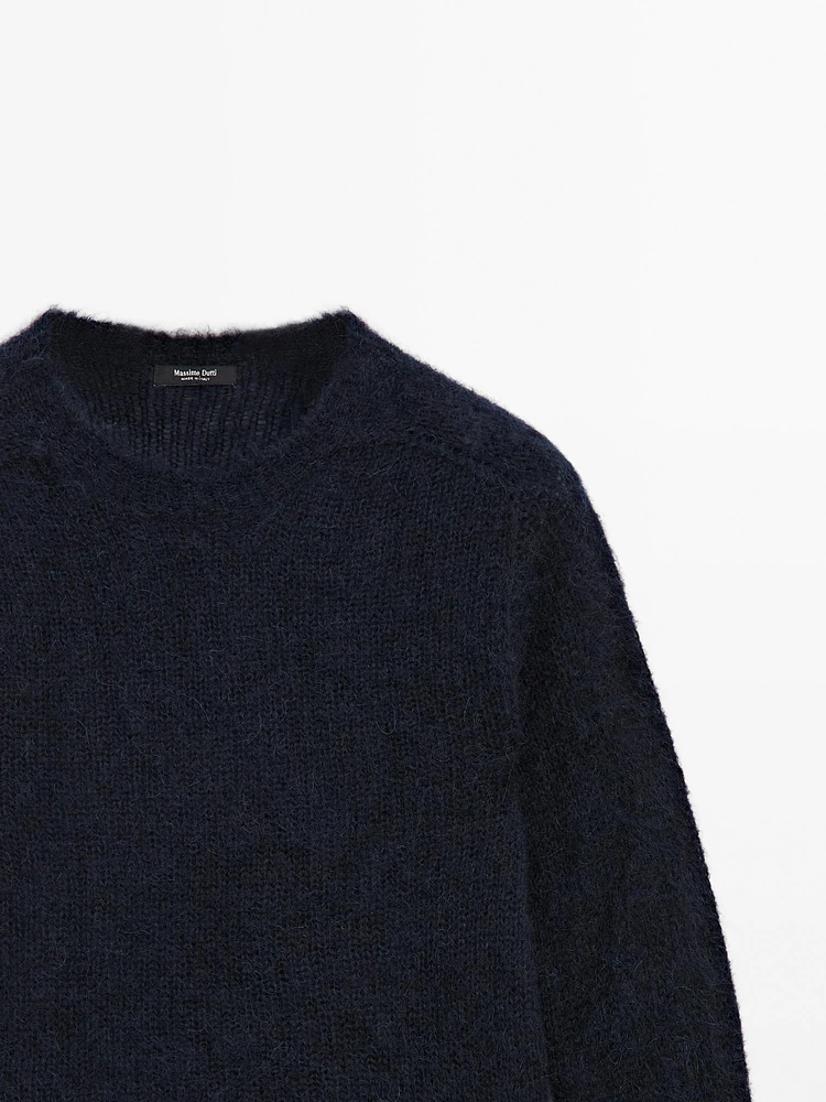 Pull en maille d’alpaga mélangé