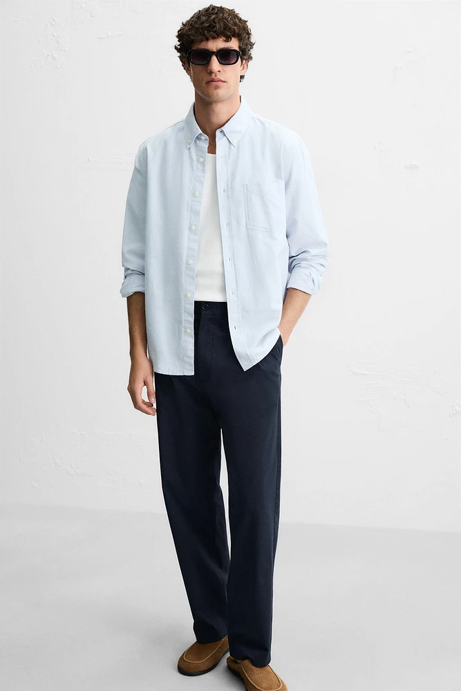 REGULAR-FIT PLEATED PANTS