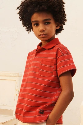 LIMITED EDITION STRIPED EMBROIDERED POLO SHIRT