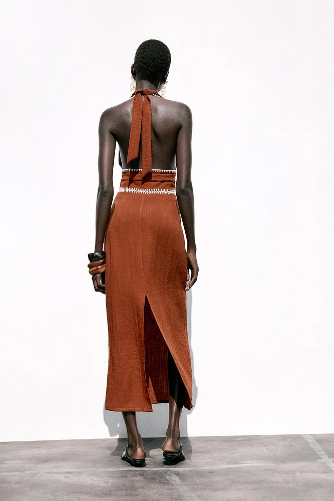 ROBE MI-LONGUE BRODÉE