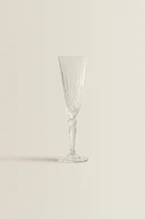 FLÛTE VERRE CRISTALLIN TAILLÉ