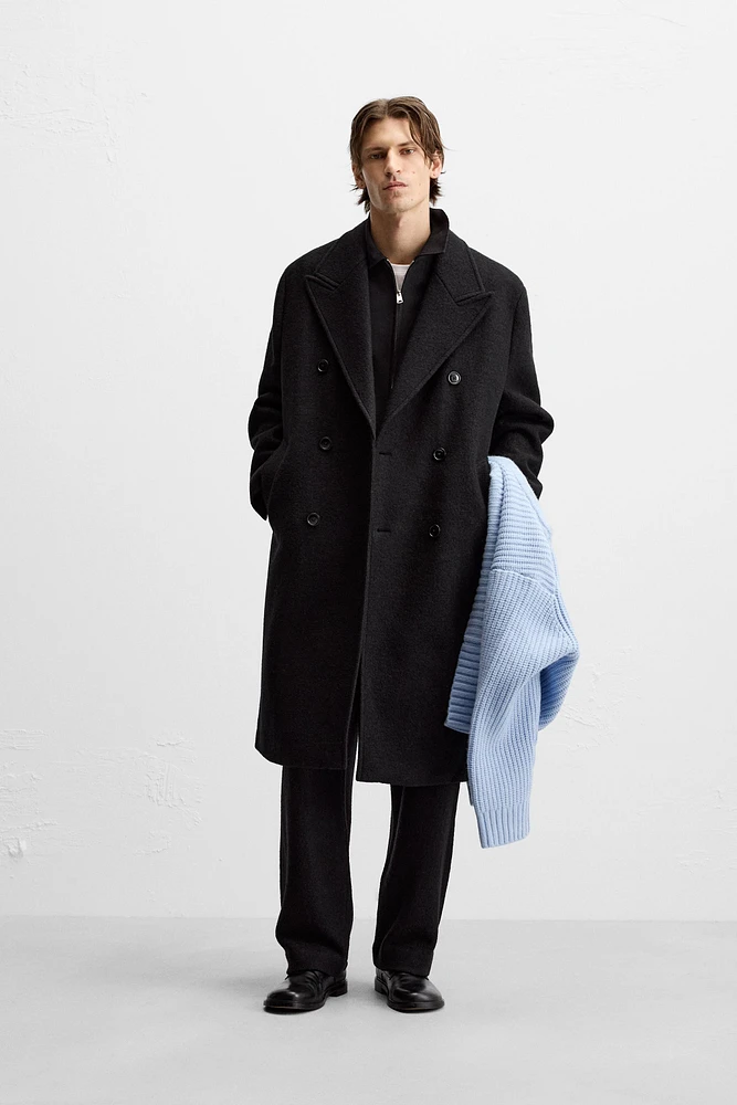 MANTEAU LAINE TEXTURE BOUCLÉ
