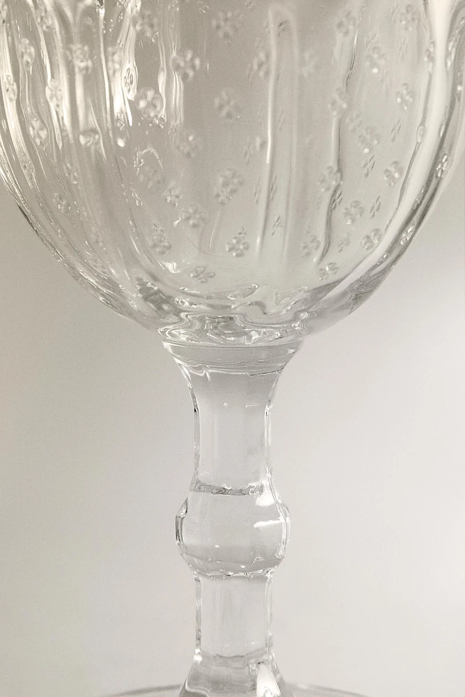 VERRE À VIN RECYCLABLE RELIEF
