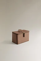 LARGE LEATHER MAKEUP BAG