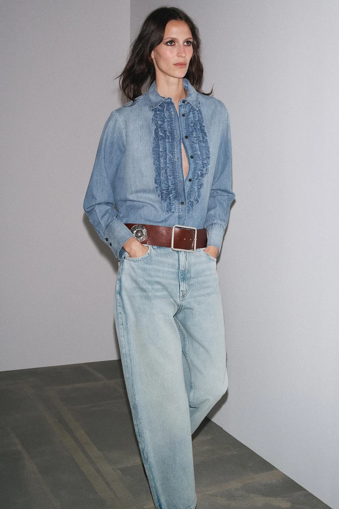 ZW COLLECTION RELAXED MID-RISE JEANS