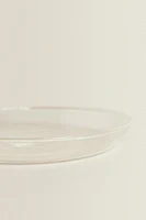 BOROSILICATE GLASS SIDE PLATE WITH RIM