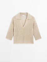 Polo sweater with open collar - STUDIO