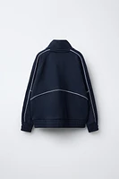 PLUSH SWEATSHIRT WITH TEXT