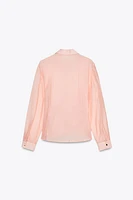 GOLD APPLIQUÉ WRAP SHIRT