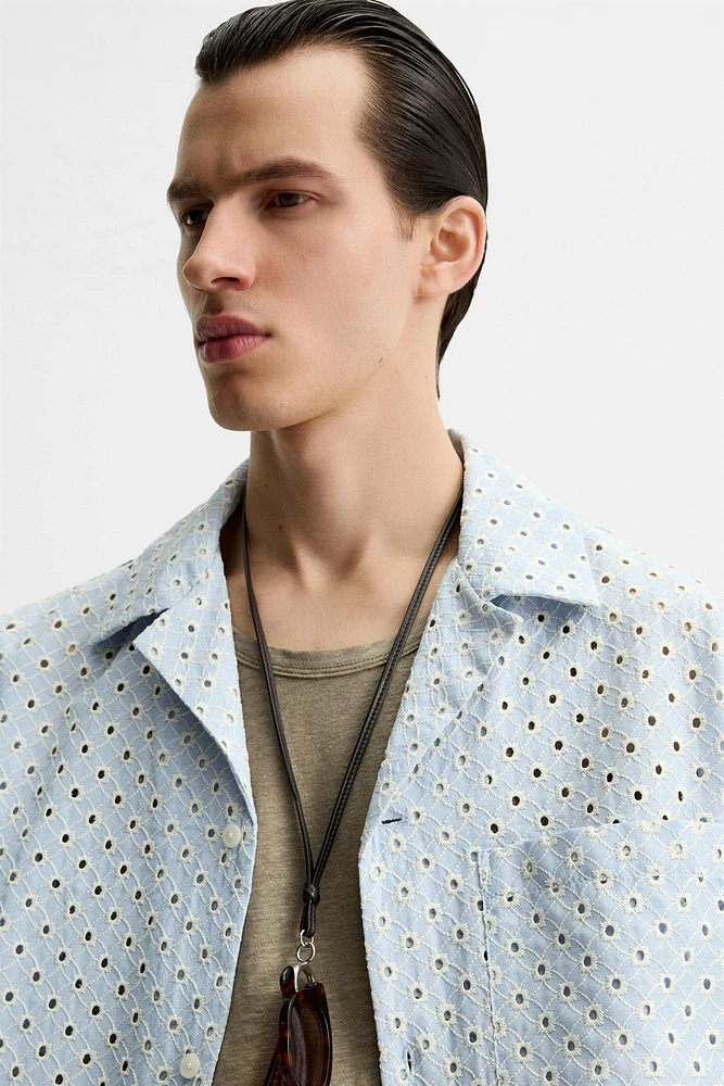 EMBROIDERED DIE-CUT SHIRT