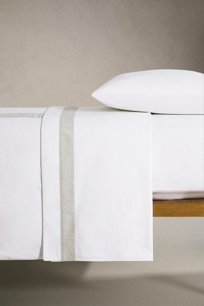 COTTON FLAT SHEET WITH BORDER