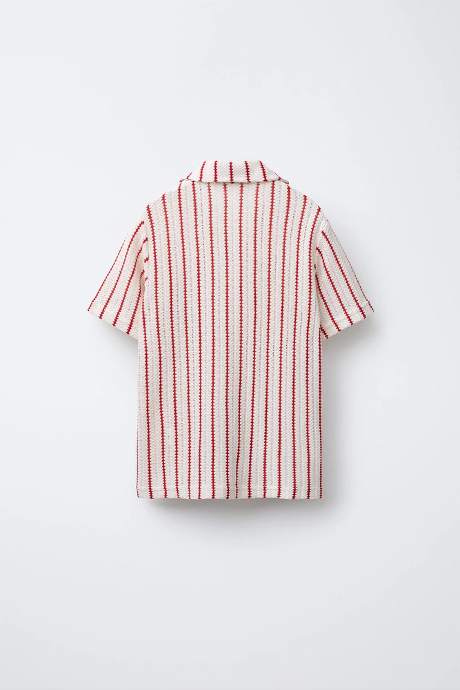 STRIPED KNIT SHIRT