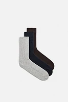 LOT DE 3 PAIRES CHAUSSETTES RIB