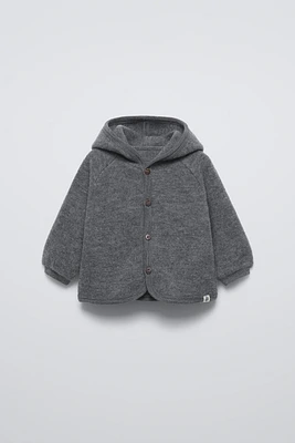 VESTE À CAPUCHE EN LAINE