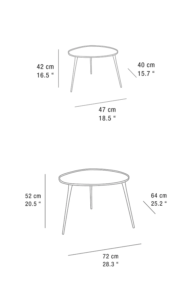 METAL SIDE TABLE
