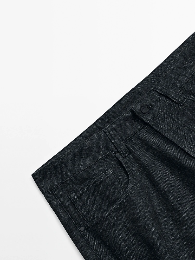 Jean tapered en coton mélangé