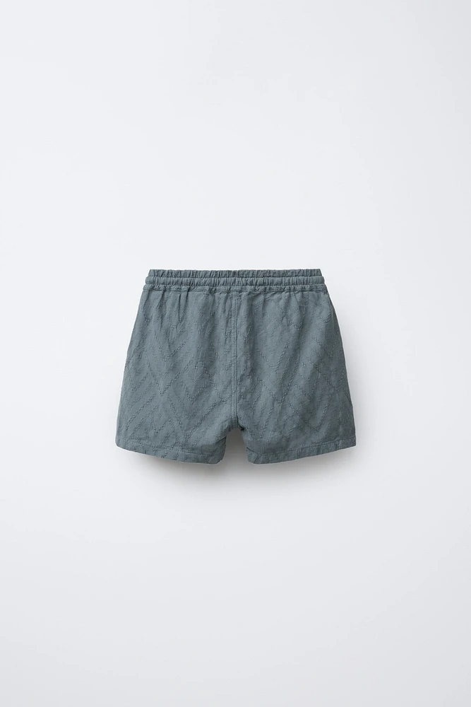 JACQUARD TEXTURE SHORTS