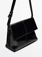Mini-sac flap nappa craquelé