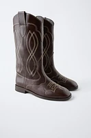 LEATHER COWBOY BOOTS