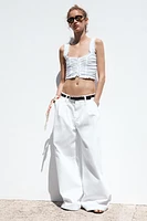 OPENWORK EMBROIDERED TOP