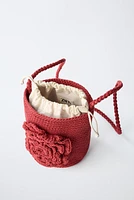 SAC BANDOULIÈRE CROCHET FLEUR