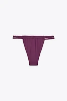 CULOTTE DE BIKINI RIDEAU TRESSÉ