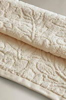SERVIETTE DE BAIN JACQUARD FLORAL