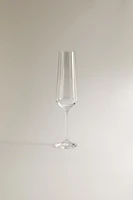 PLAIN BOHEMIA CRYSTAL FLUTE GLASS