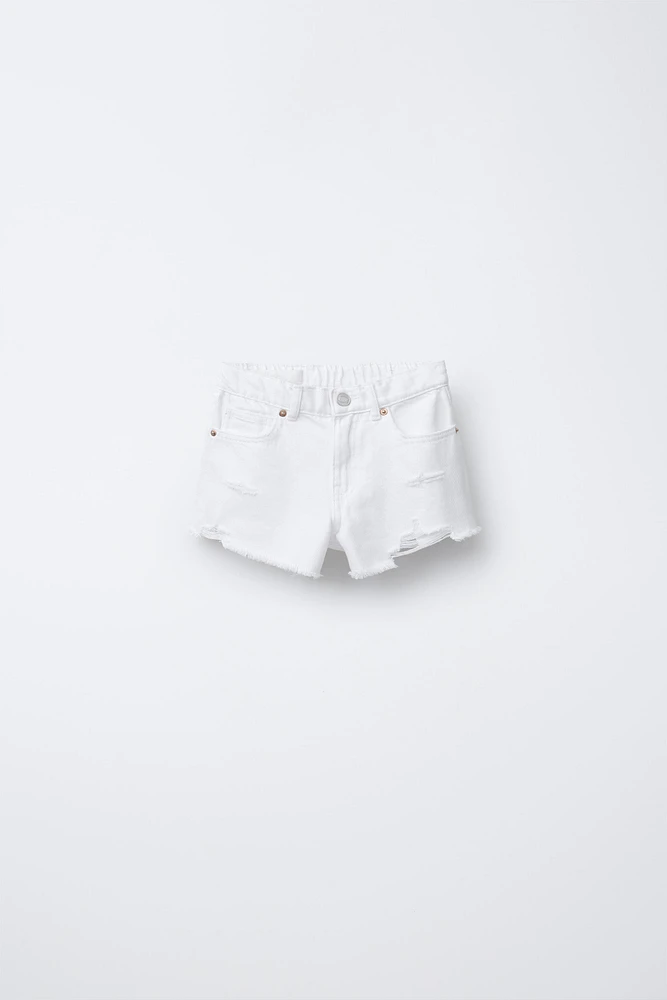 SHORT EN DENIM DÉCHIR