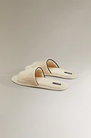 TERRY SLIDERS WITH PIPING