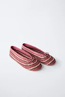 BALLERINES EFFET RAPHIA