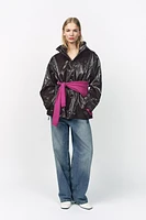 SHINY HOODED PARKA ZW COLLECTION
