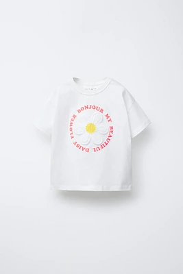 RUFFLED PATCH T-SHIRT