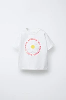RUFFLED PATCH T-SHIRT