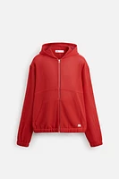 HOODED OPEN WEAVE JACKET