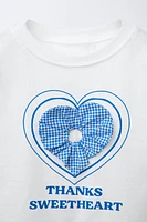 GINGHAM APPLIQUÉ T-SHIRT
