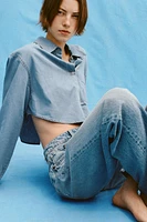 CHEMISE COURTE EN JEAN TRF
