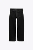 TRF HIGH-WAISTED CROPPED FLARE JEANS