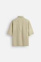 CHEMISE RAYURES LIN - VISCOSE