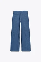 PANTALON LARGE À PASSANTS