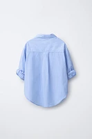 PACK CHEMISE OXFORD RAYÉE AVEC T-SHIRT EN RÉSILLE
