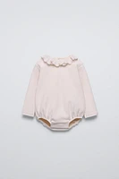 FLORAL EMBROIDERED COLLAR BODYSUIT