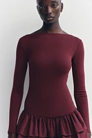 SHORT RUFFLED DRESS